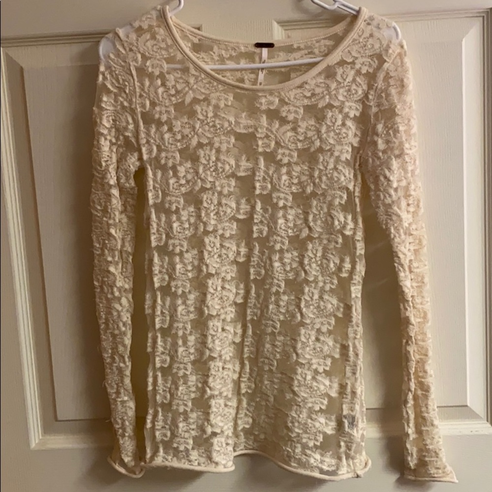 Free People Lace Shirt